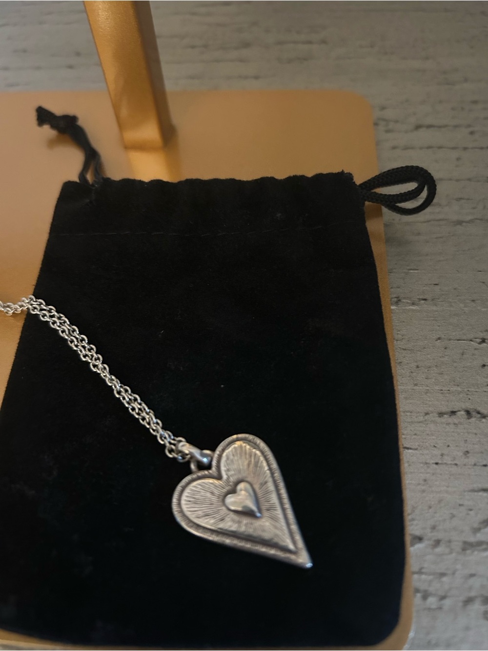 Brighton Dazzling Love Red Heart Necklace w Crystal Trim. Double Sided. NWT - Picture 10 of 12